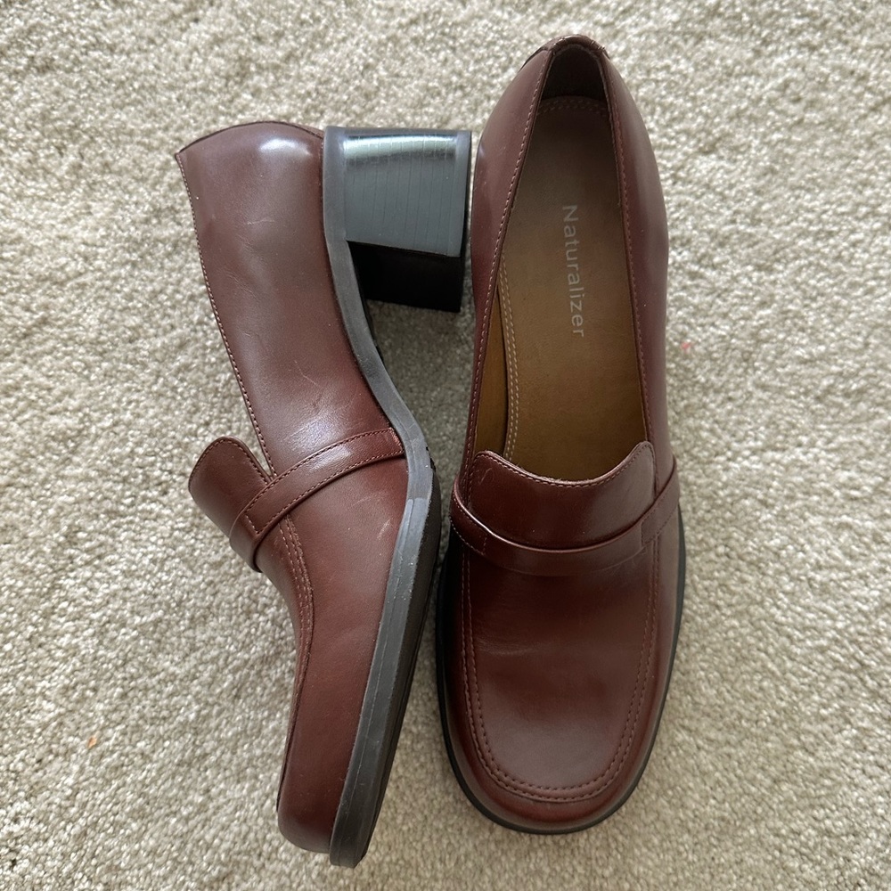 Brown Leather Mules